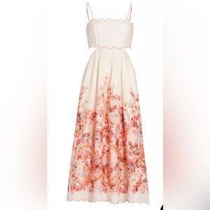 Zimmerman's Devi scalloped midi-dress